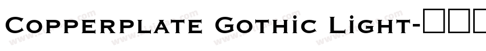 Copperplate Gothic Light字体转换